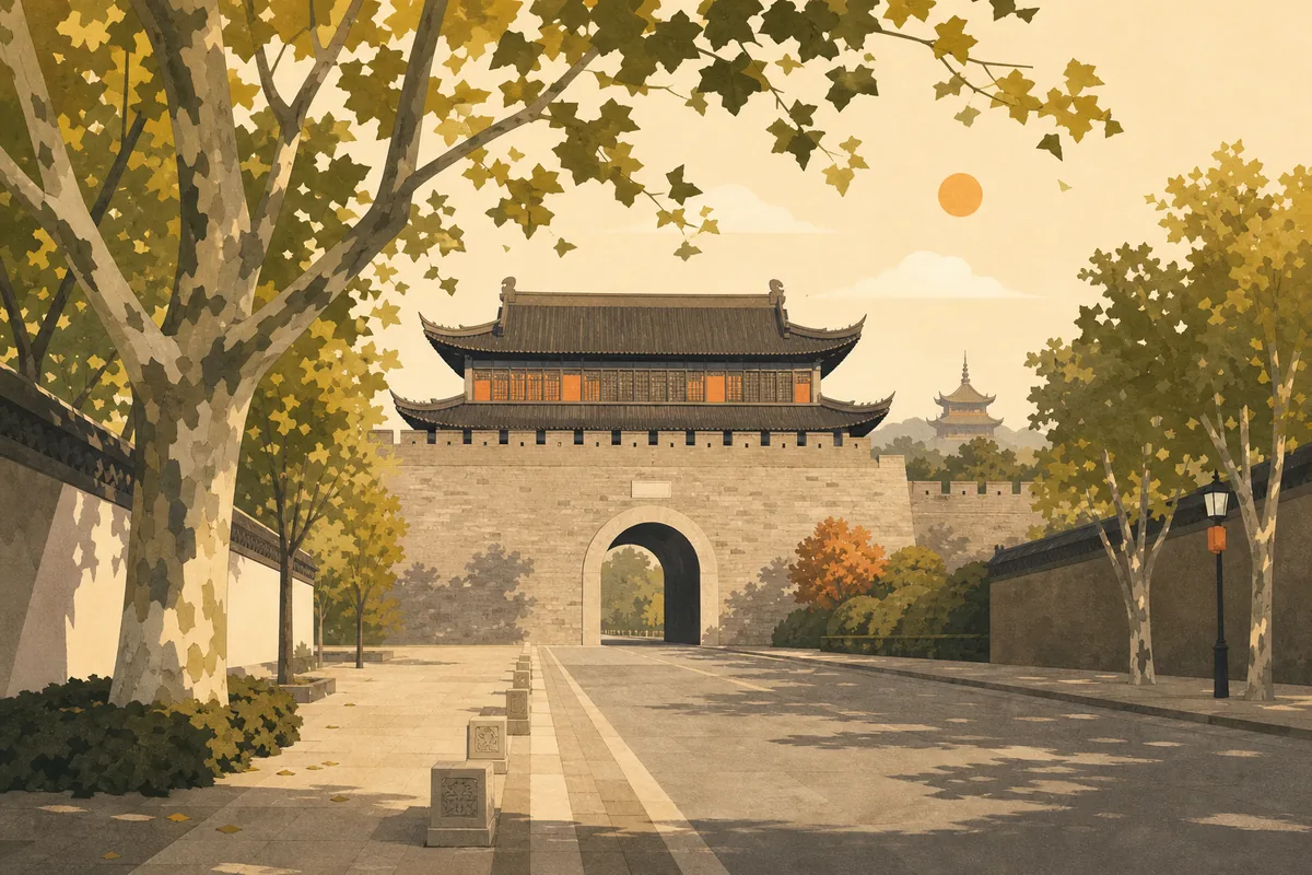 南京旅行插画